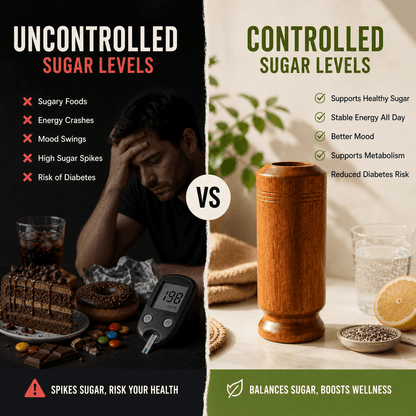 Sugar Balance Wooden Water Glass (Natural Sugar Solutions)