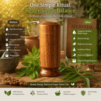 Sugar Balance Wooden Water Glass (Natural Sugar Solutions)