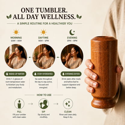Sugar Balance Wooden Water Glass (Natural Sugar Solutions)