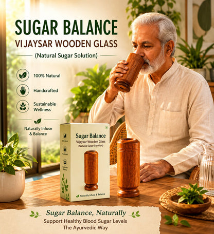 Sugar Balance Wooden Water Glass (Natural Sugar Solutions)